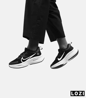 کفش کتانی مردانه و زنانه مشکی سفید مدل 4602 NIKE zoom x smile