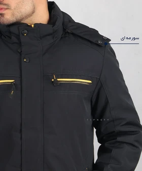 کاپشن مردانه سورمه ای 8656