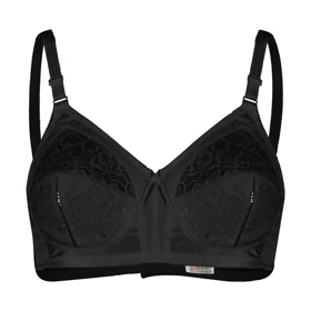 سوتین زنانه بدون فنر سه تکه کلاسیک مشکی لین مدل 4680-425