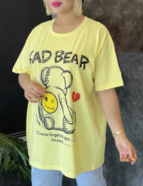 تیشرت لانگ طرحدار bear کد: 100219