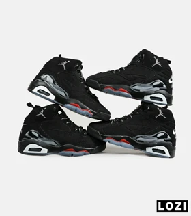 کفش کتانی ساق‌دار مردانه مشکی طوسی Nike air jordan 5 v02