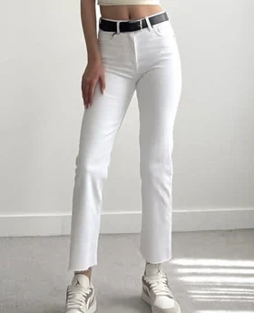 شلوار جین فلر کد 224 سفید