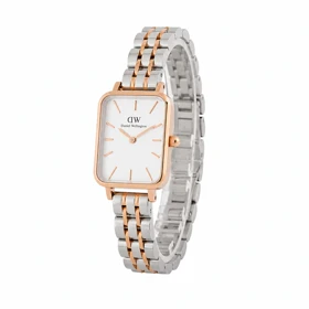 ساعت دنیل ولینگتون زنانه مدل DW-4084-L مستطیلی رزگلد سیلور