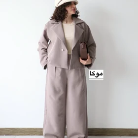 ست کت و شلوار مدل راشیان (موکا)