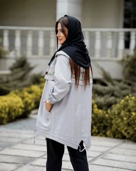 مانتو دانشجویی مدل آبانا گلدوزی شده