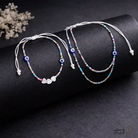 ست دستبند/پابند و گردنبند دخترانه mr25-03