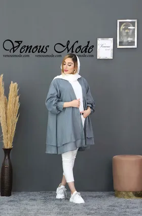 مانتو نازلی آستین پفی