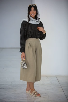 مانتو خطی ژاکارد پری