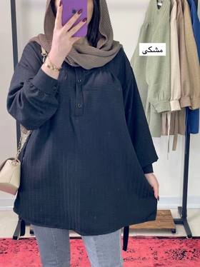 تونیک مانتویی جنس شانتون نخ