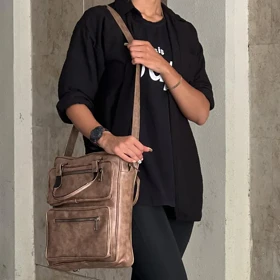 کیف دستی چرمی فوروارد مدل FORWARD - FCLT300332 قابل تبدیل به کوله