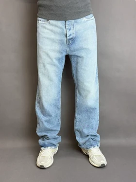 شلوار نیم بگ مردانه آبی سنگشور LEVIS ساده 19