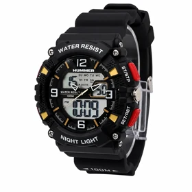 ساعت مردانه هامر مدل 622 غواصی دوزمانه مشکی Hummer-6586-G