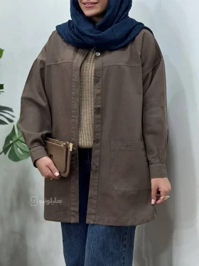 مانتو کتان پاییزه بغل دکمه 1