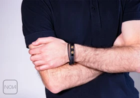 دستبند چرم مردانه