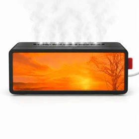 دستگاه بخور ساز و خوشبو کننده دکوری مدل fireplace aroma diffuser (مشکی)
