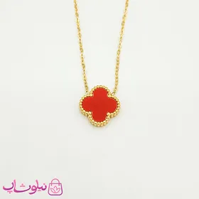 گردنبند دخترانه ونکلیف دورو قرمز مشکی