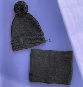 کلاه و شال رینگی دخترانه لمه دار برند ENDLESS