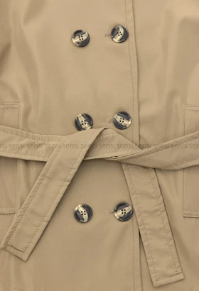 ترنچ کت یقه بلند سانتانا کد1004400