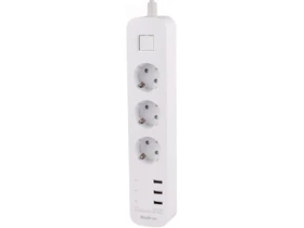 چند راهی برق ارت دار سه سوکت و سه یو اس بی هادرون Hadron P323 3 AC Outlets 3 USB Power Strip