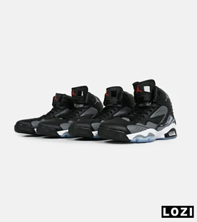 کفش کتانی ساق‌دار مردانه مشکی طوسی Nike air jordan 6