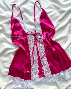 پیراهن ساتن جلو گره‌ای