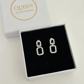 گوشواره زنانه طرح جواهر کوچک کد 819