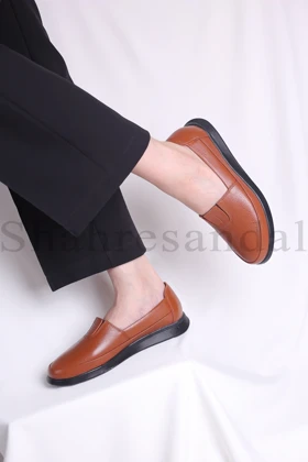 کفش پرسنلی چرم طبیعی زنانه کد 4026