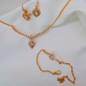 سرویس کامل برند شین مدل «اشک الماس» | نگین تک سولیتر با گارانتی 1 ساله