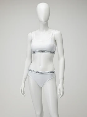 ست نیم‌تنه کاپ‌دار بندی و شورت اسلیپ نخ پنبه کلوین کلاین Calvin Klein