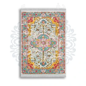 *جدید* فرشینه از جنس پارچه شانل مخمل ترک طرح فانتزی برند دفه کد 1578