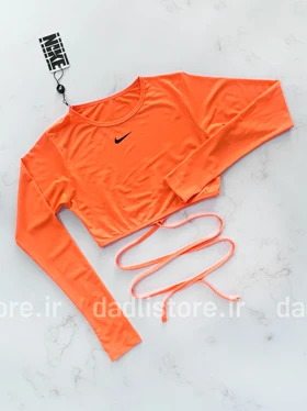کراپ تاپ گره‌ای فینگر دار ورزشی نایکی Nike