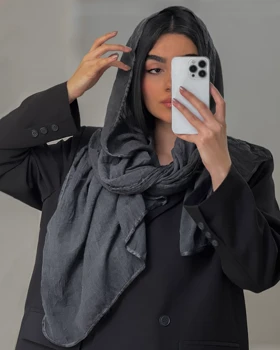 شال نواردوزی ذغالی نخی
