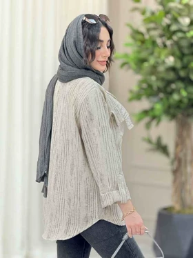 مانتو آستین پاگن سرجیب دو دکمه