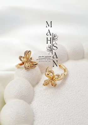 گوشواره زنانه پروانه ژوپینگ ظریف طرح طلا