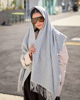 شال پاییزه موهر پیر دوپل درشت 20529