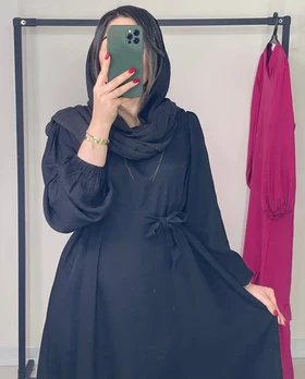پیراهن بلند ساده، جنس کرسپو نخی