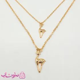 گردنبند دولاین ژوپینگ مدل گوزن مادر و بچه