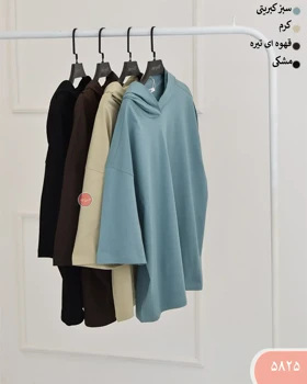 تیشرت باکسی کلاهدار 5825
