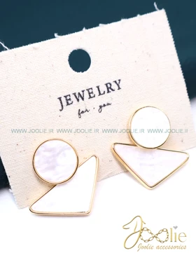 گوشواره زنانه دایره مثلت کد E1119