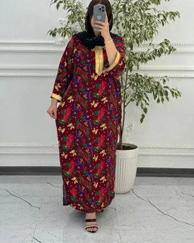 پیراهن سنتی گل‌دار نوارطلایی 6007