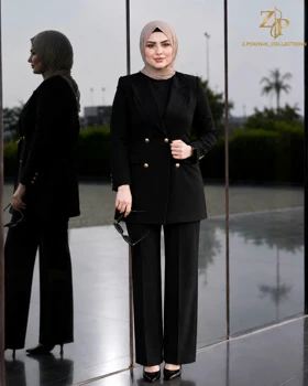 کت و شلوار زنانه مشکی لوندر Zp