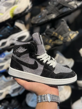 کتانی جردن ساق‌دار اکلیلی نقره ای