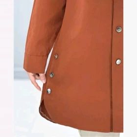 کت کتان زنانه بغل دکمه اسپرت