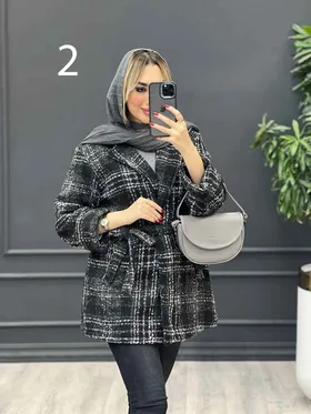 پالتو کمر دار آستین دوبل