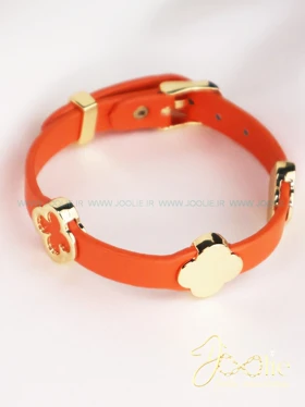 دستبند چرمی زنانه ون کلیف کدB2123 (نارنجی)