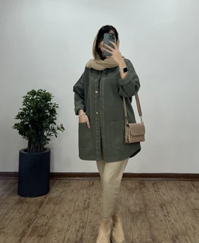 کت جین بلند رنگی کیمیا (با ارسال رایگان)