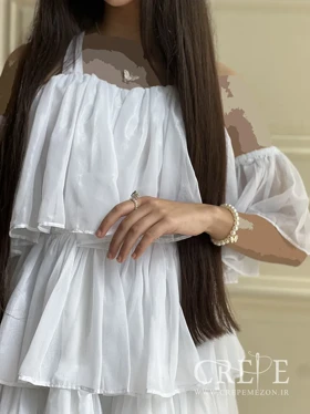 مینی پیراهن چین‌دار طبقه‌ای