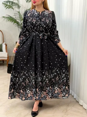 پیراهن گلچهره 1290041 (مشکی)