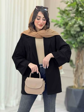 مانتو برش هلالی دو جیب آرزو