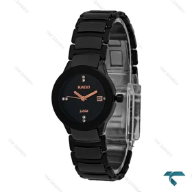 ساعت مچی رادو زنانه مشکی وسط سرامیکی عقربه رزگلد Rado-7283-L
